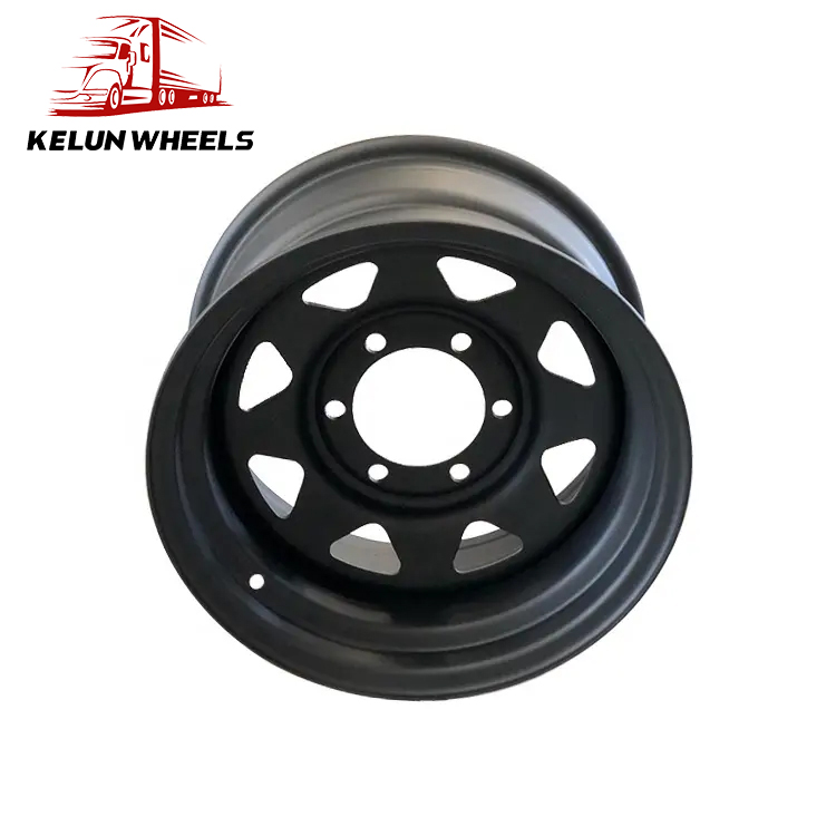 Export 4X4 series off-road vehicle 17X12 Matt Black steel wheel rims