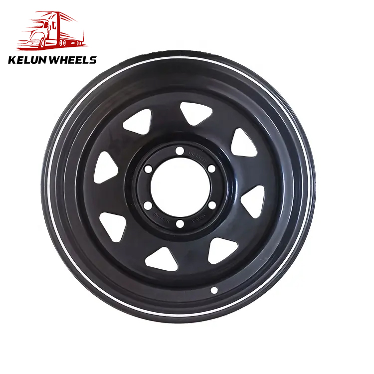 Export 4X4 series off-road vehicle 17X12 Matt Black steel wheel rims