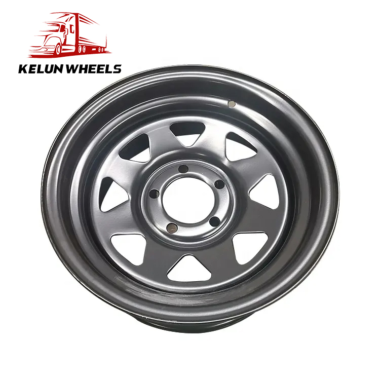 Export 4X4 series off-road vehicle 17X12 Matt Black steel wheel rims